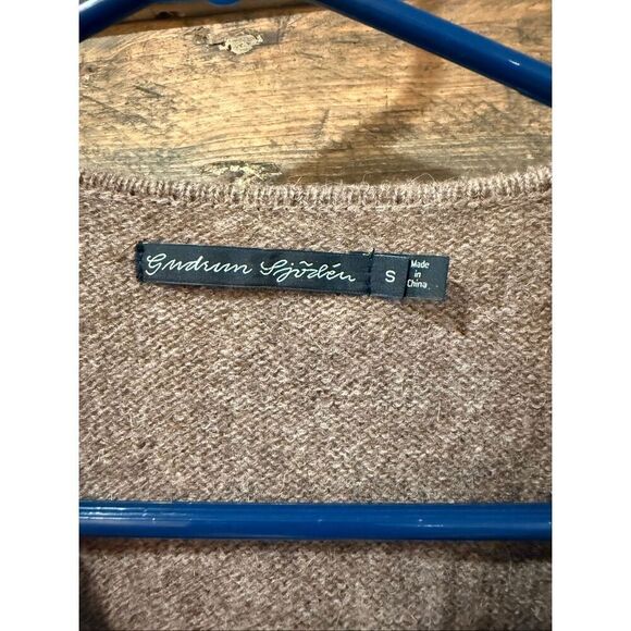 Gudrun Sjoden brown soft wool b button front vest size Small - Picture 4 of 8